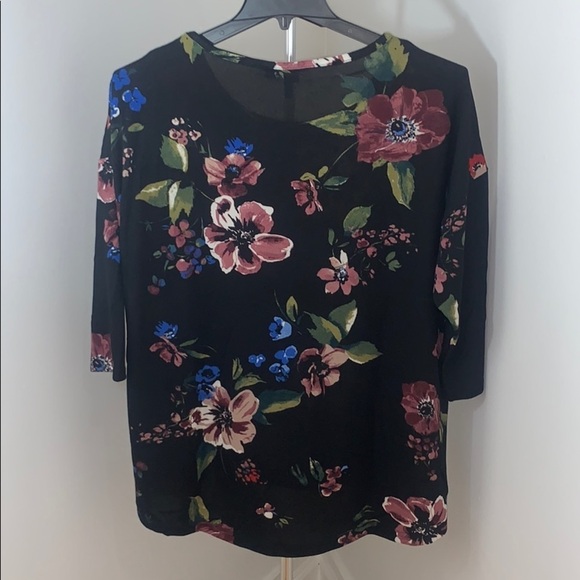 New Vero Moda Plus Size Floral 3/4 Sleeve Sweater - Picture 8 of 15
